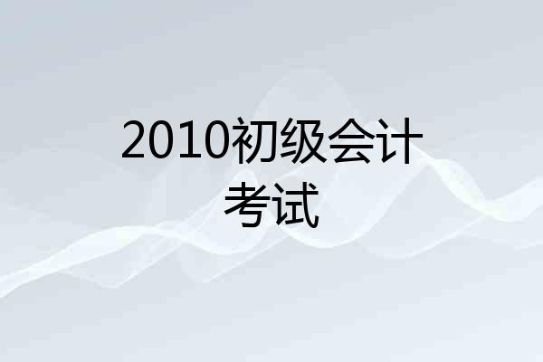 2010初级会计考试