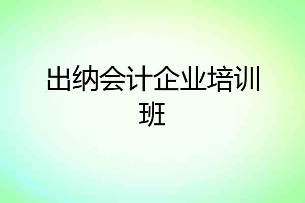 出纳会计企业培训班