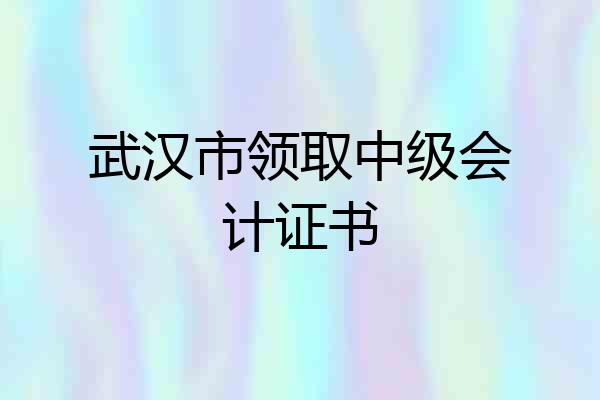 武汉市领取中级会计证书