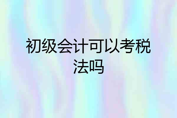 初级会计可以考税法吗