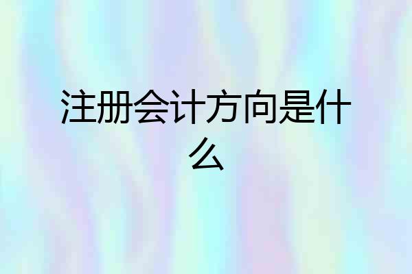 注册会计方向是什么