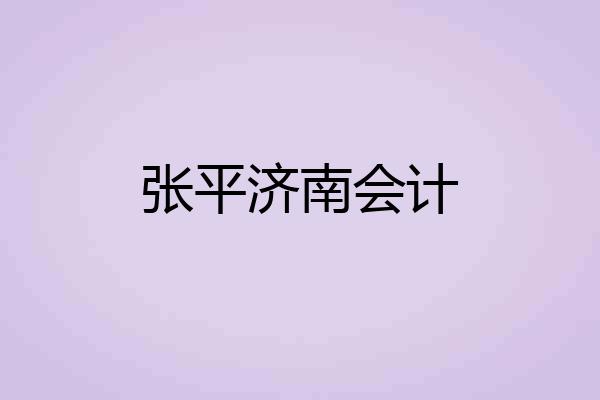 张平济南会计