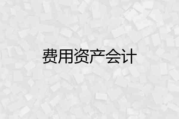 费用资产会计