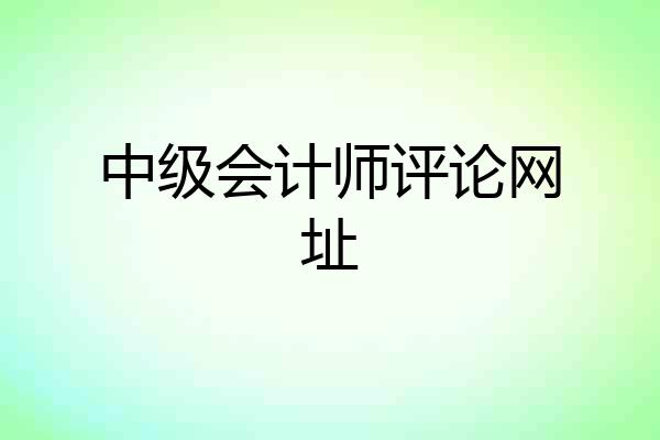 中级会计师评论网址