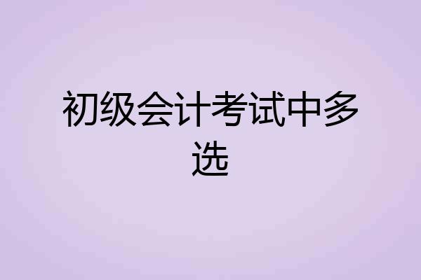 初级会计考试中多选