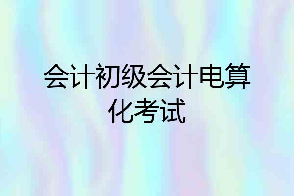 会计初级会计电算化考试