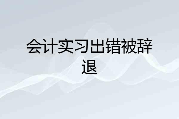 会计实习出错被辞退