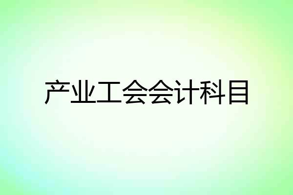 产业工会会计科目