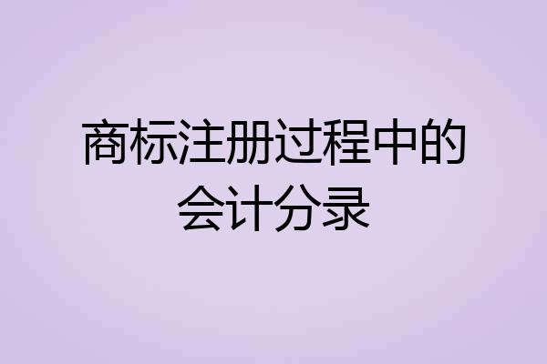 商标注册过程中的会计分录
