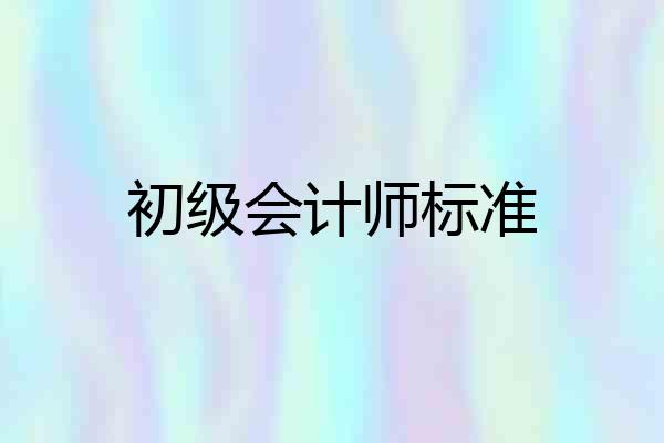 初级会计师标准