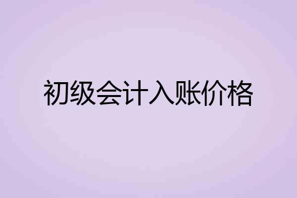 初级会计入账价格