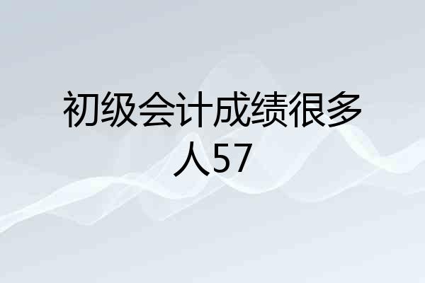 初级会计成绩很多人57