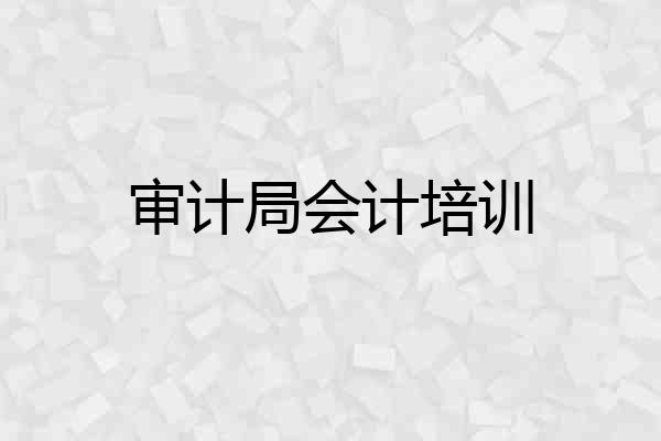 审计局会计培训