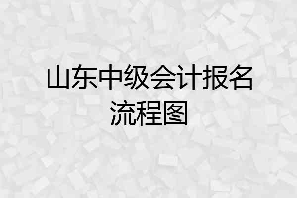 山东中级会计报名流程图