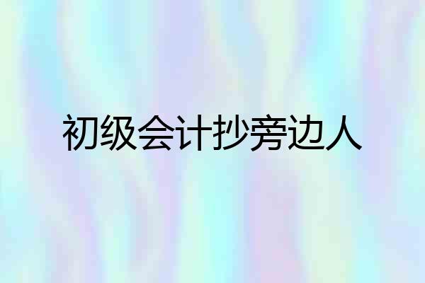 初级会计抄旁边人