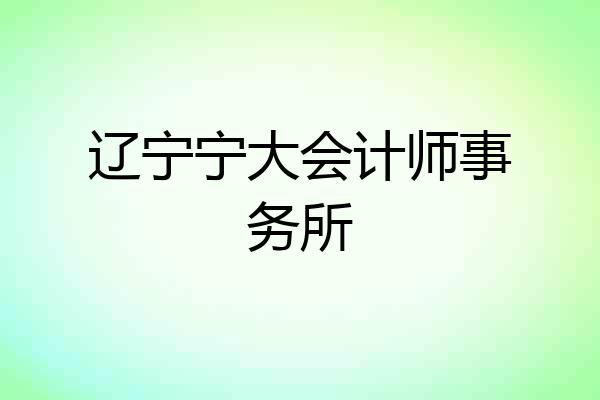 辽宁宁大会计师事务所