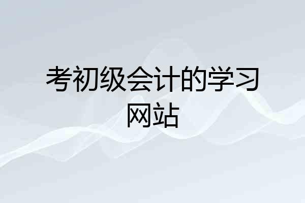 考初级会计的学习网站