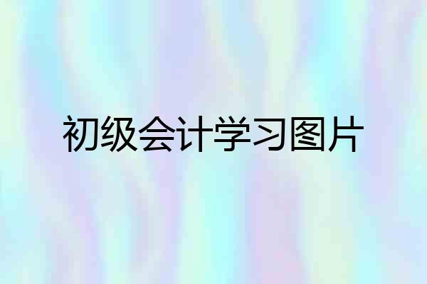 初级会计学习图片