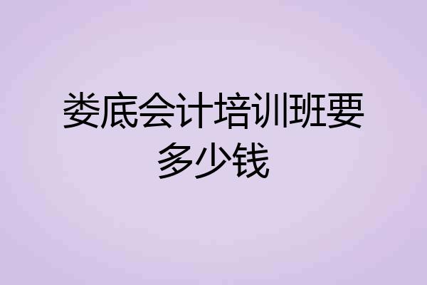 娄底会计培训班要多少钱