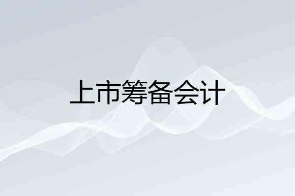 上市筹备会计