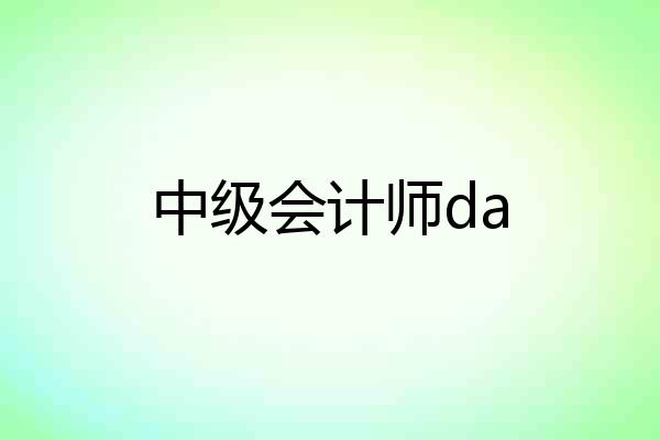 中级会计师da