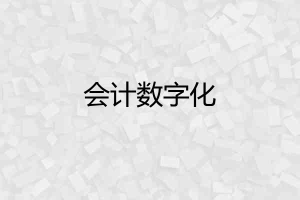 会计数字化