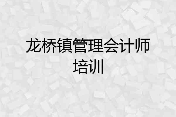 龙桥镇管理会计师培训