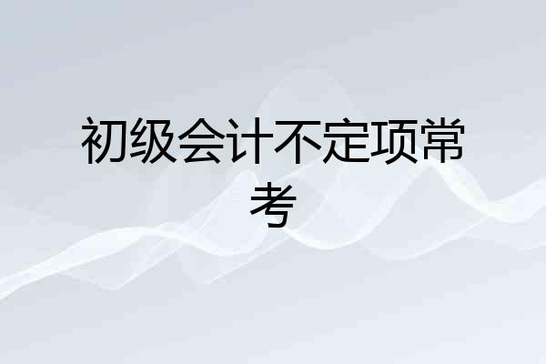 初级会计不定项常考