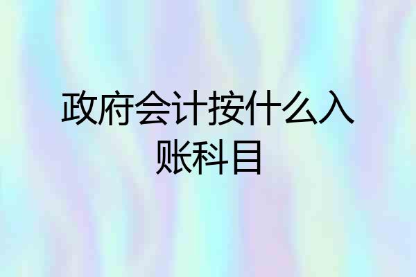 政府会计按什么入账科目