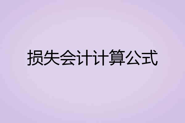 损失会计计算公式