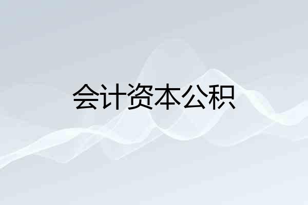 会计资本公积