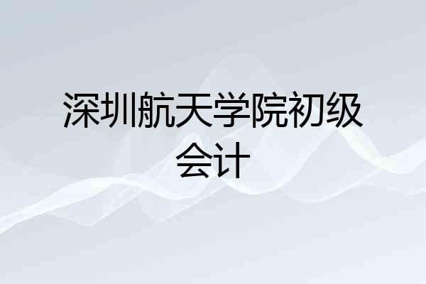 深圳航天学院初级会计