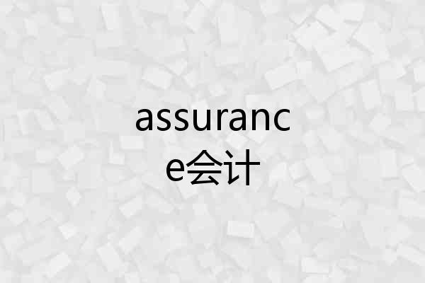 assurance会计