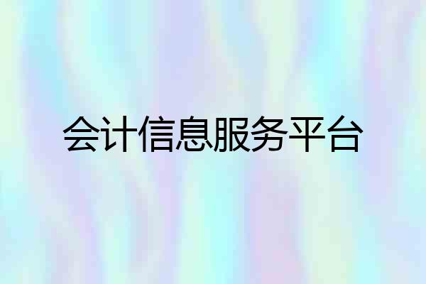 会计信息服务平台