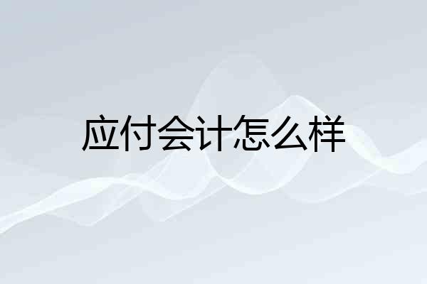 应付会计怎么样