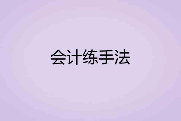 会计练手法