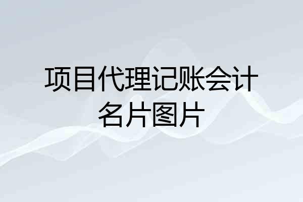 项目代理记账会计名片图片