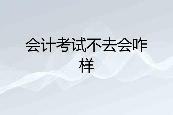 会计考试不去会咋样