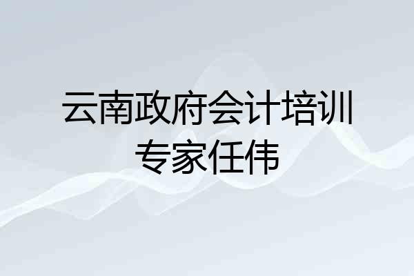云南政府会计培训专家任伟