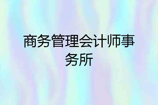 商务管理会计师事务所