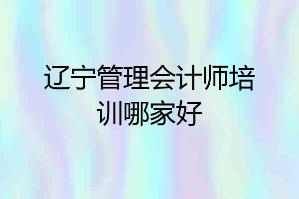 辽宁管理会计师培训哪家好