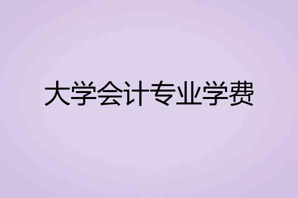大学会计专业学费