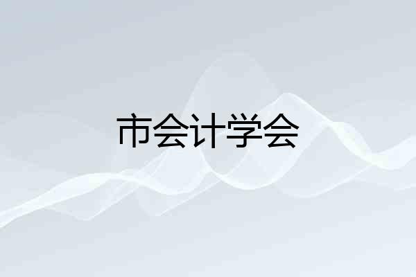 市会计学会