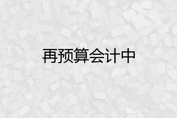 再预算会计中
