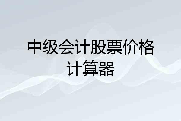 中级会计股票价格计算器