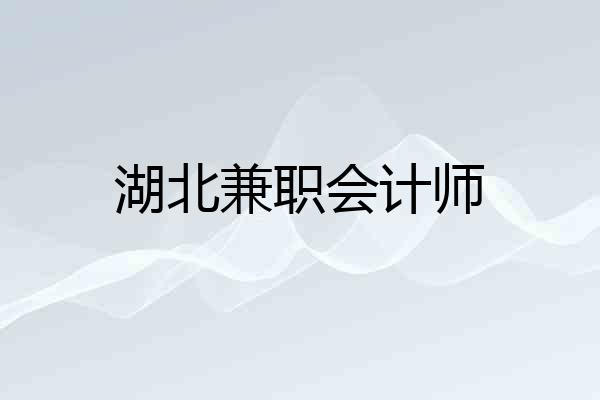 湖北兼职会计师