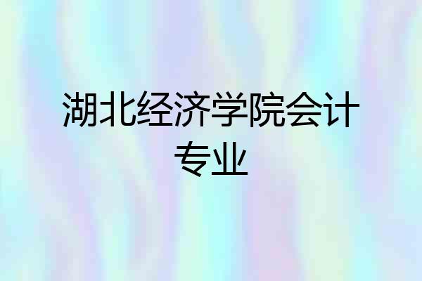 湖北经济学院会计专业