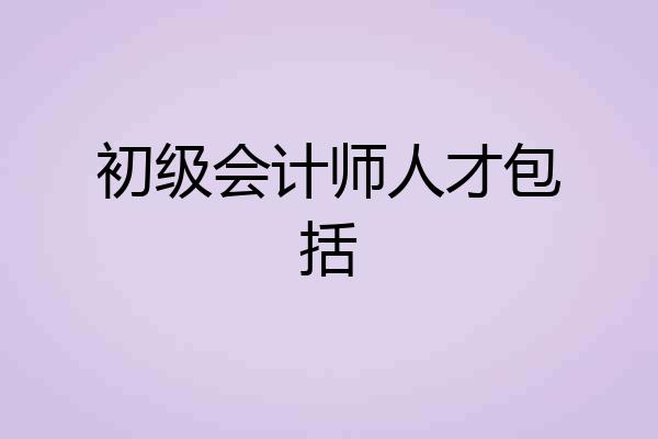 初级会计师人才包括