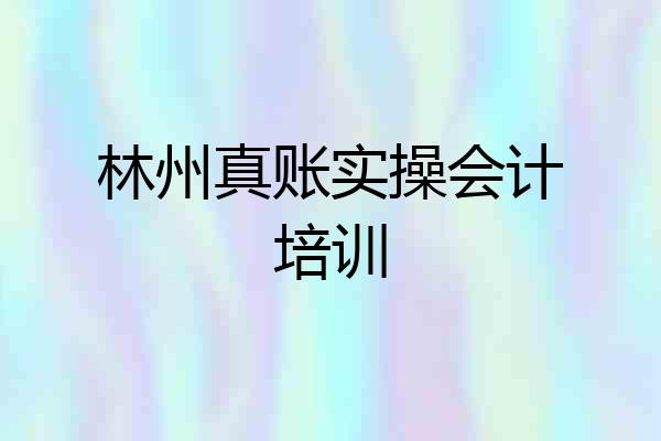 林州真账实操会计培训