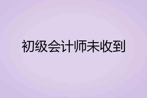 初级会计师未收到